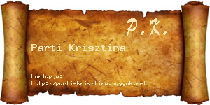 Parti Krisztina névjegykártya