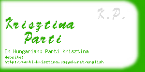 krisztina parti business card